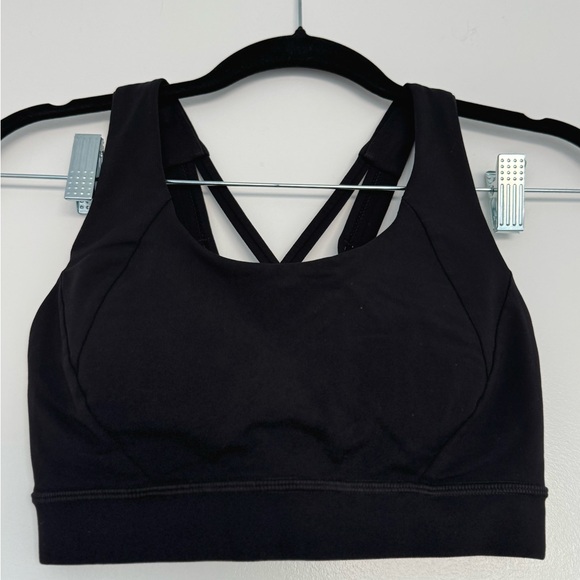 lululemon Black Strappy Sports Bra luxtreme perfection condition activewear gym - Picture 4 of 10